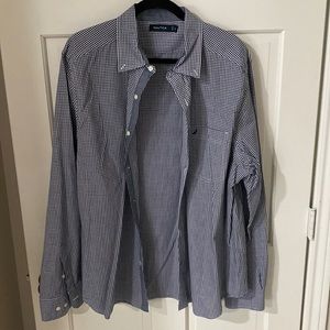 XL Navy Nautica Long Sleeve Button Down Shirt